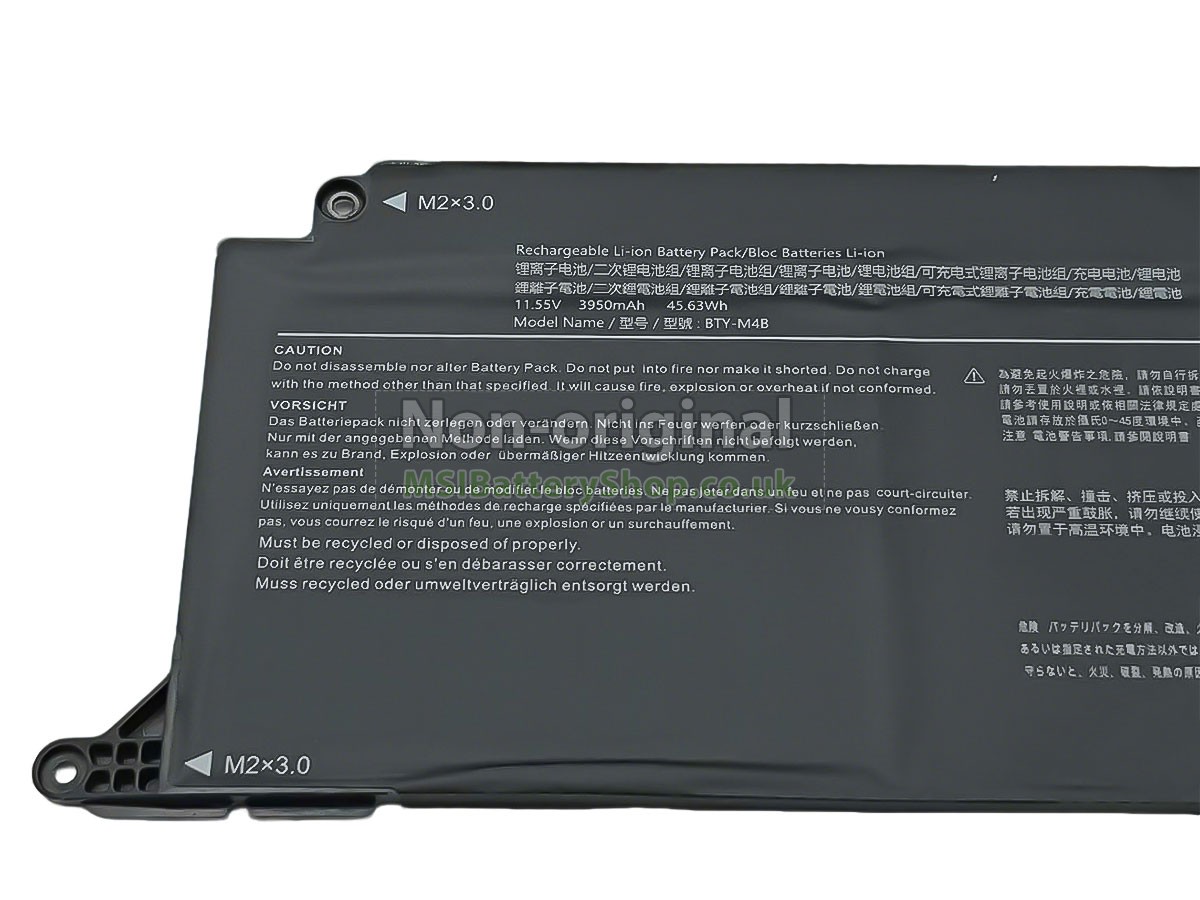 MSI BTY-M4B battery replacement