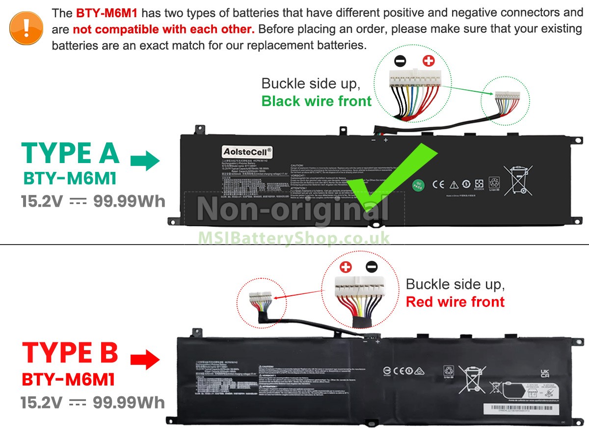 MSI BTY-M6M1 battery replacement
