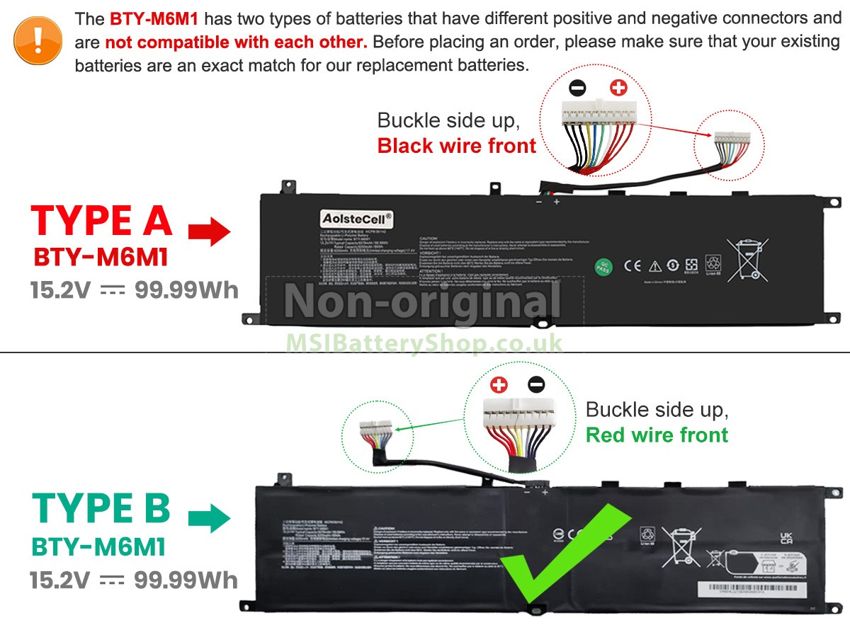 MSI BTY-M6M1 battery replacement