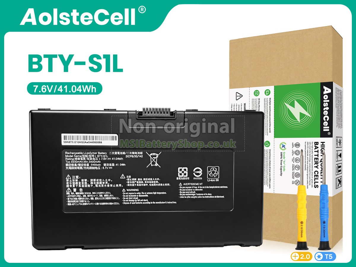 MSI BTY-S1L battery replacement